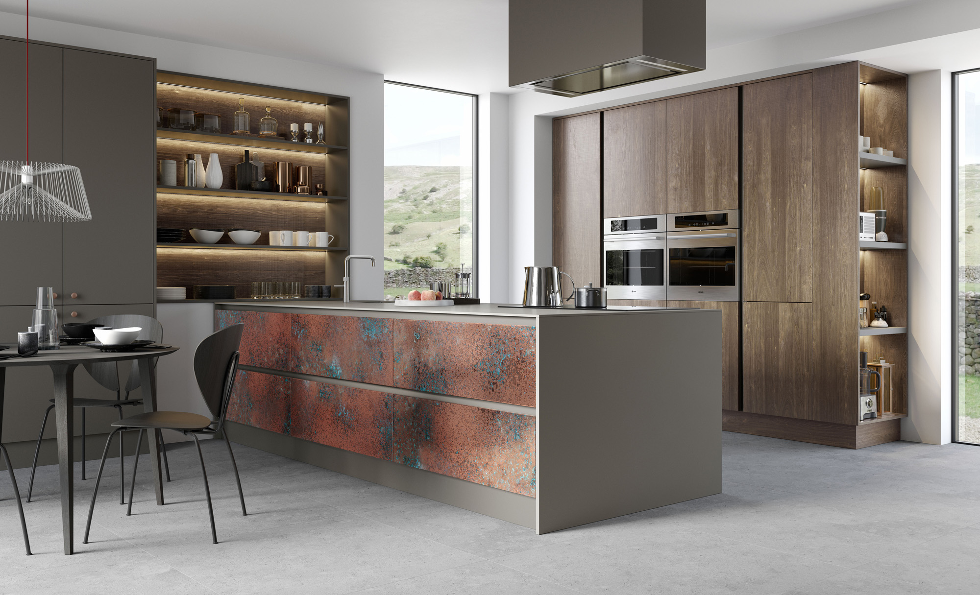 FERRO_-_Oxidised_Copper,_Zola_Matte_Lava,_Rezana_Espresso_Oak